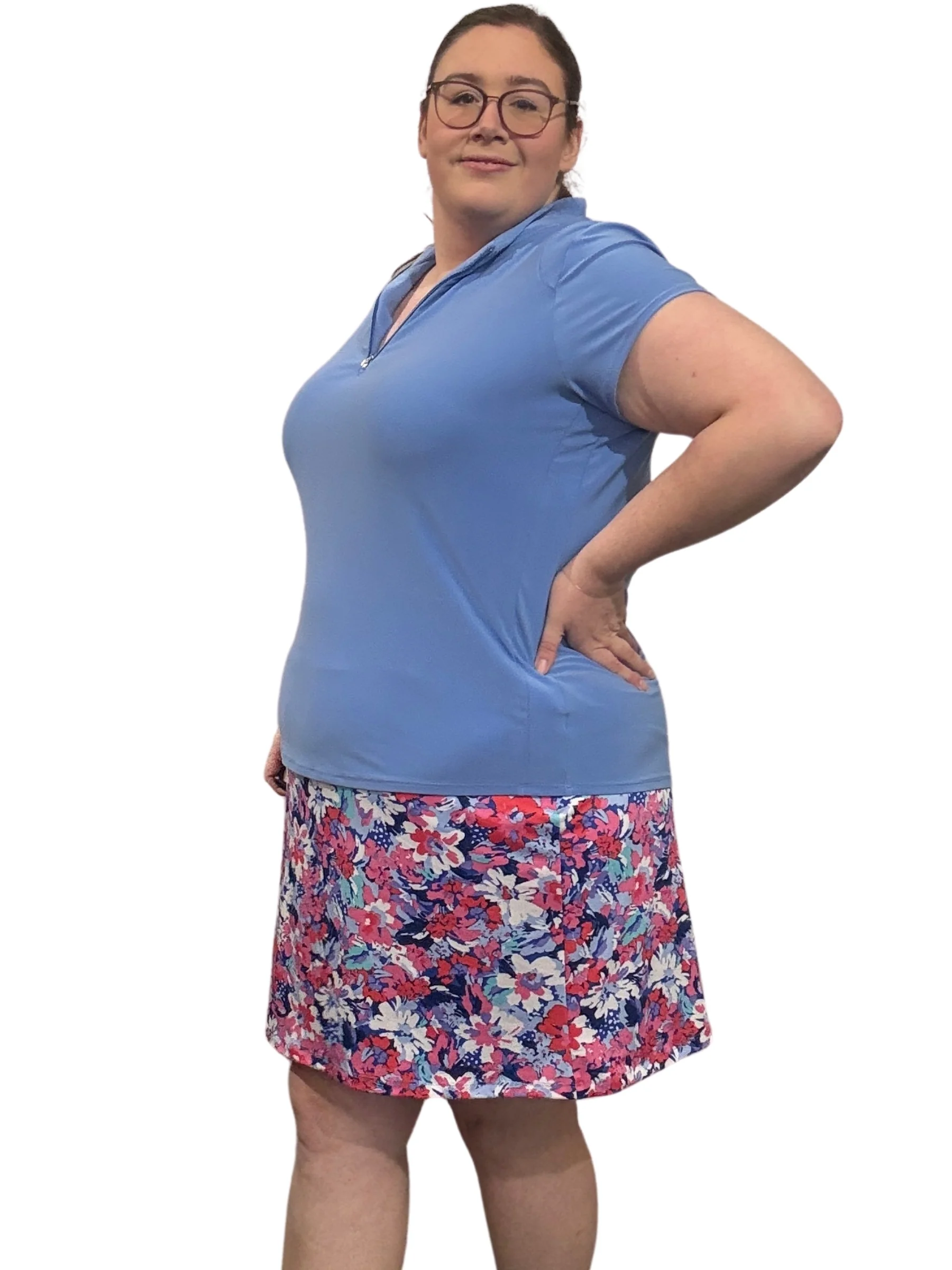 Polo de Golf Amber Taille Plus -Cobalt – Image 2