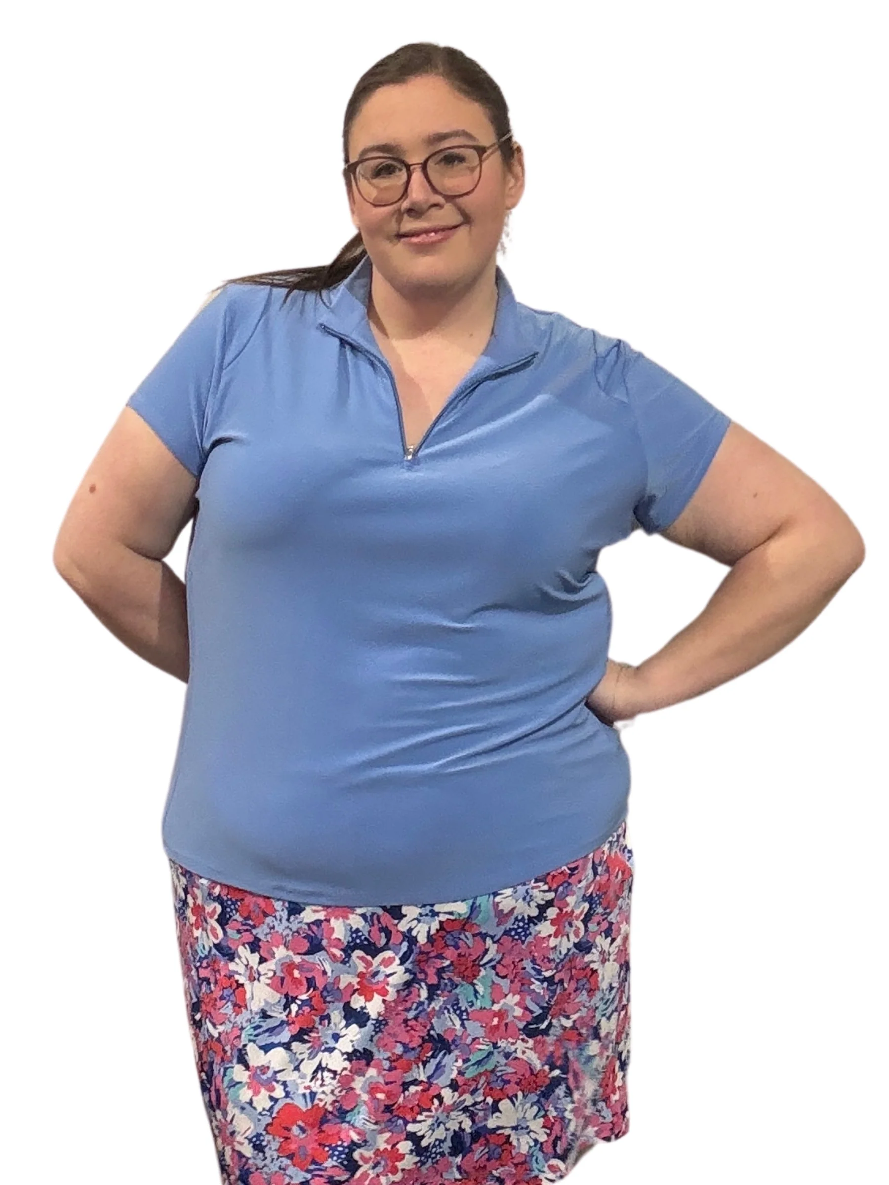 Polo de Golf Amber Taille Plus -Cobalt