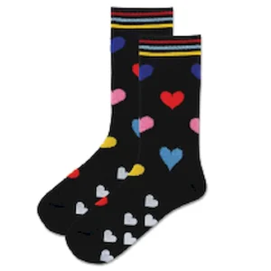 Bas FUZZY HEART NON SKID Hot Sox