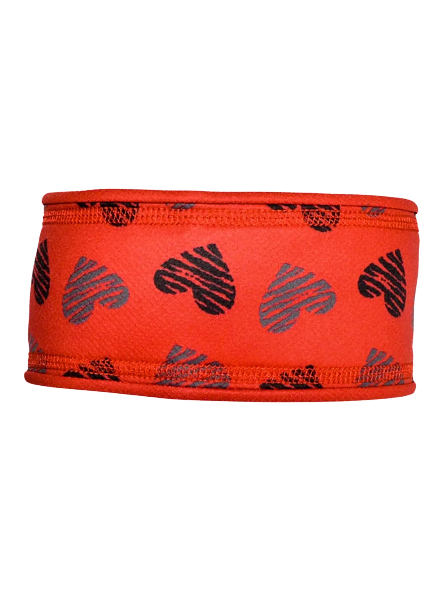 Bandeau Doublé Cœur -  Rouge corsé - Noir - Asphalte – Image 2