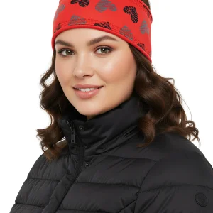 Bandeau Doublé Cœur -  Rouge corsé - Noir - Asphalte