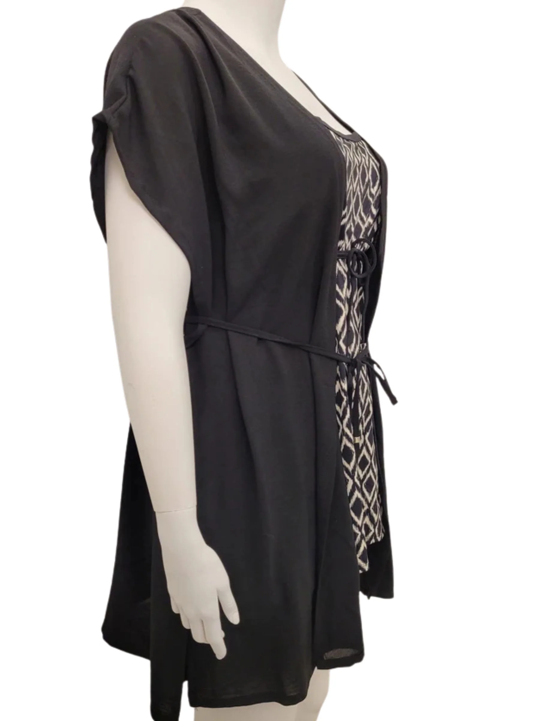 Cache Maillot Seaspice Avec Ceinture Taille Plus (Noir) de Cover Me – Image 2