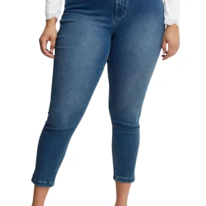 Capri Vilia Tessa en Jeans Taille Plus (Sea blue denim) de Fransa