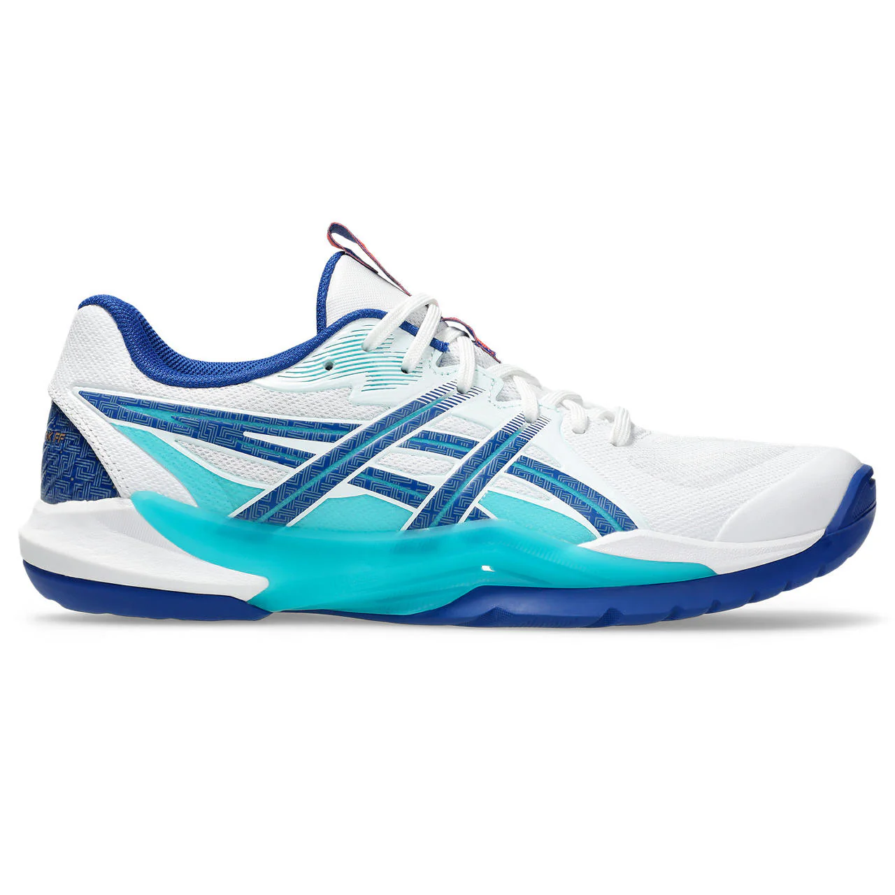 Chaussures Indoor Asics Powerbreak FF Homme Blanc bleu rouge