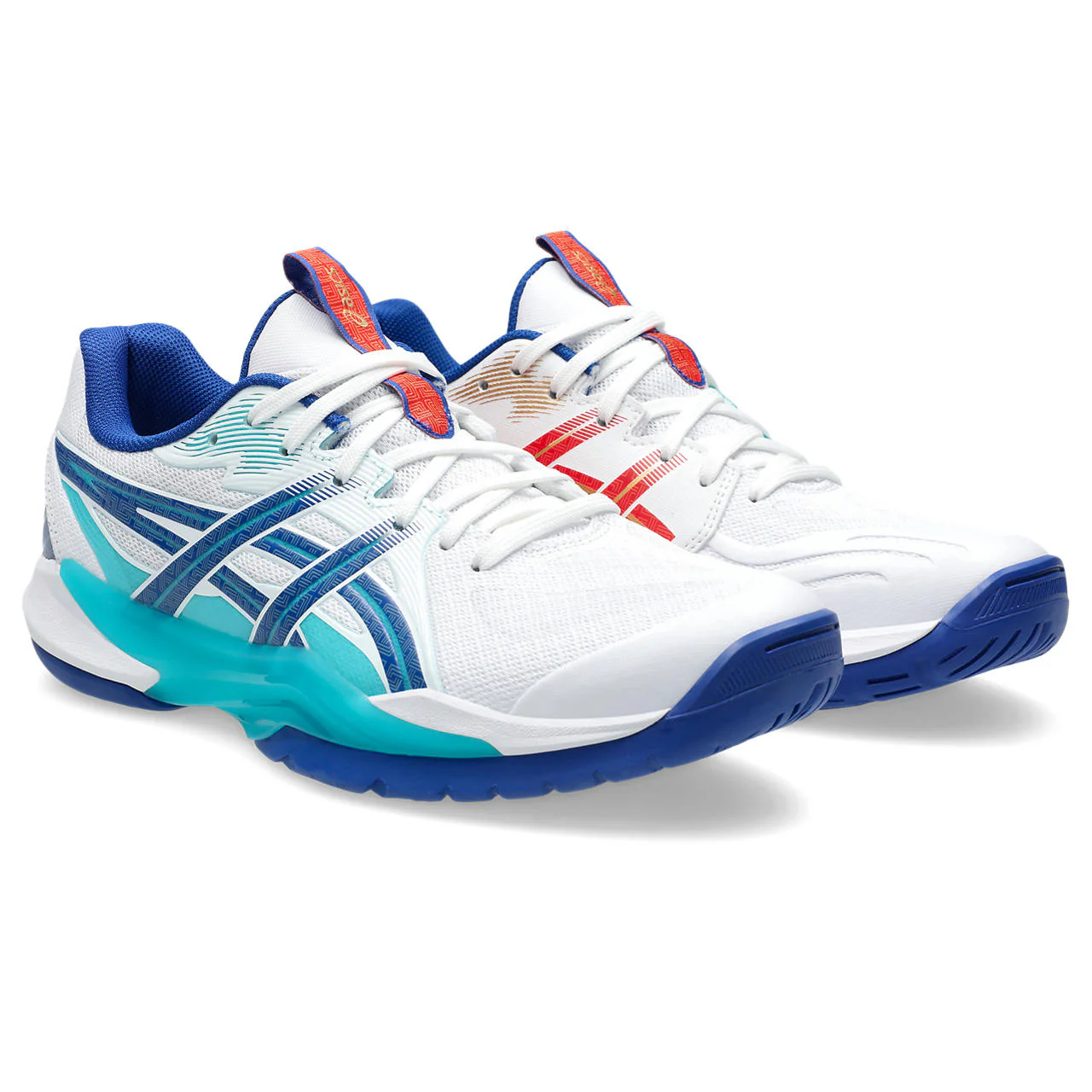 Chaussures Indoor Asics Powerbreak FF Homme Blanc bleu rouge – Image 2