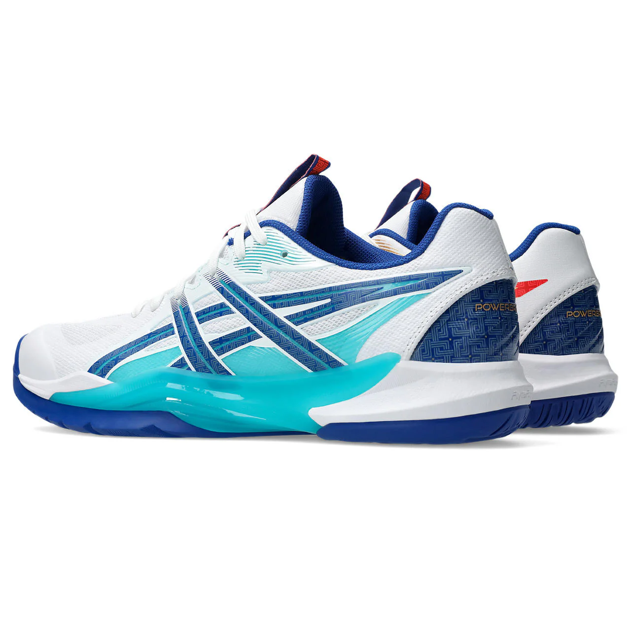 Chaussures Indoor Asics Powerbreak FF Homme Blanc bleu rouge – Image 4