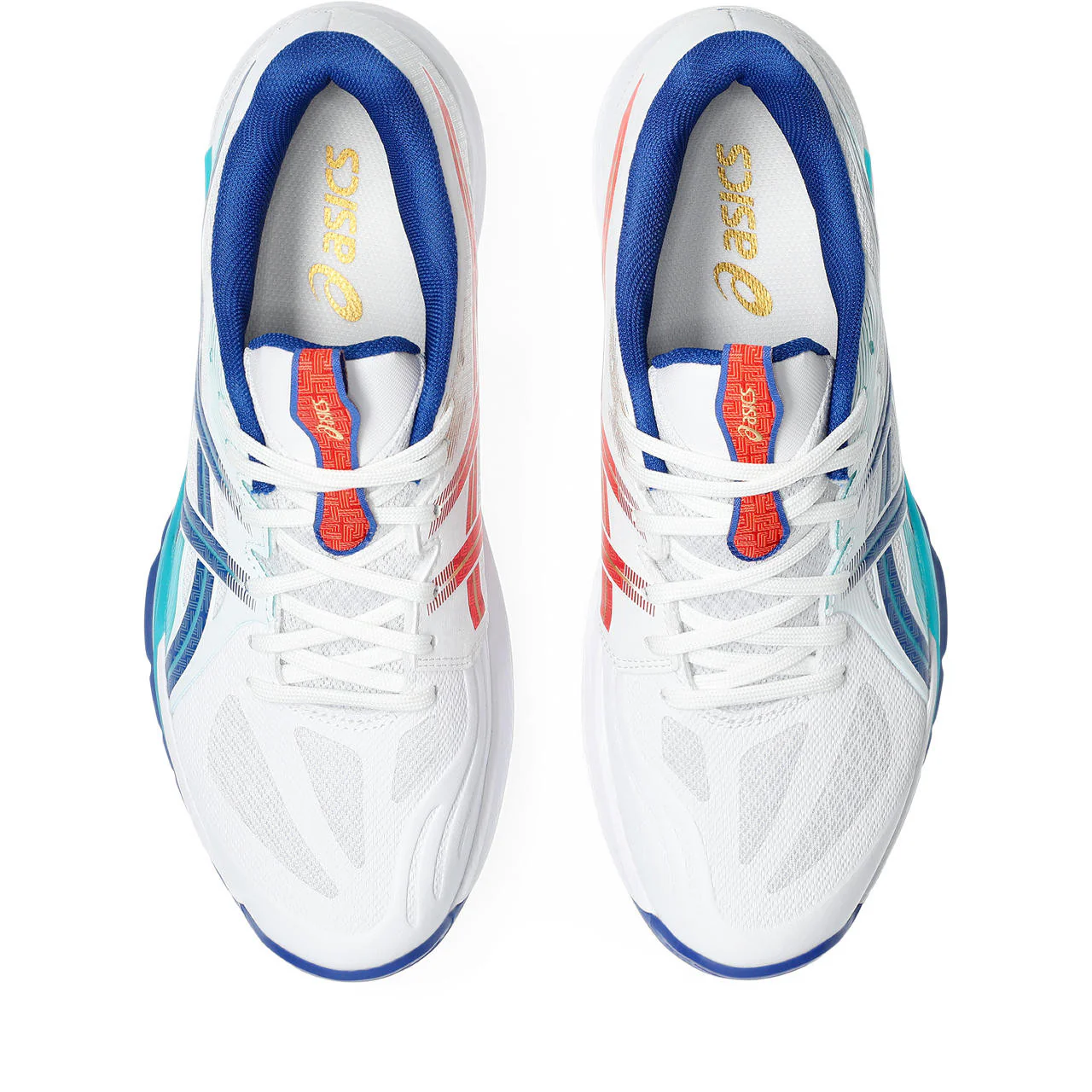 Chaussures Indoor Asics Powerbreak FF Homme Blanc bleu rouge – Image 6