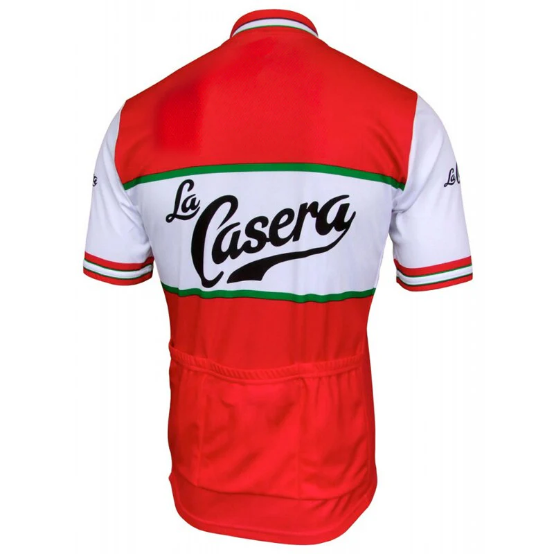 Maillot de cyclisme rétro La Casera - Rouge – Image 2