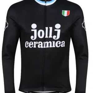 Maillot Cycliste Vintage Jollj Ceramica Manches Longues