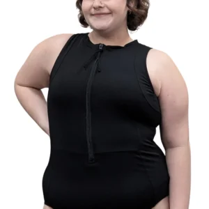 Maillot de Bain Combinaison de Surf Sans Manches Taille Plus (Noir) de Finz