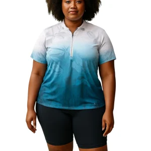 Maillot de vélo manches courtes Actif Jersey Taille Plus - Into The Blue