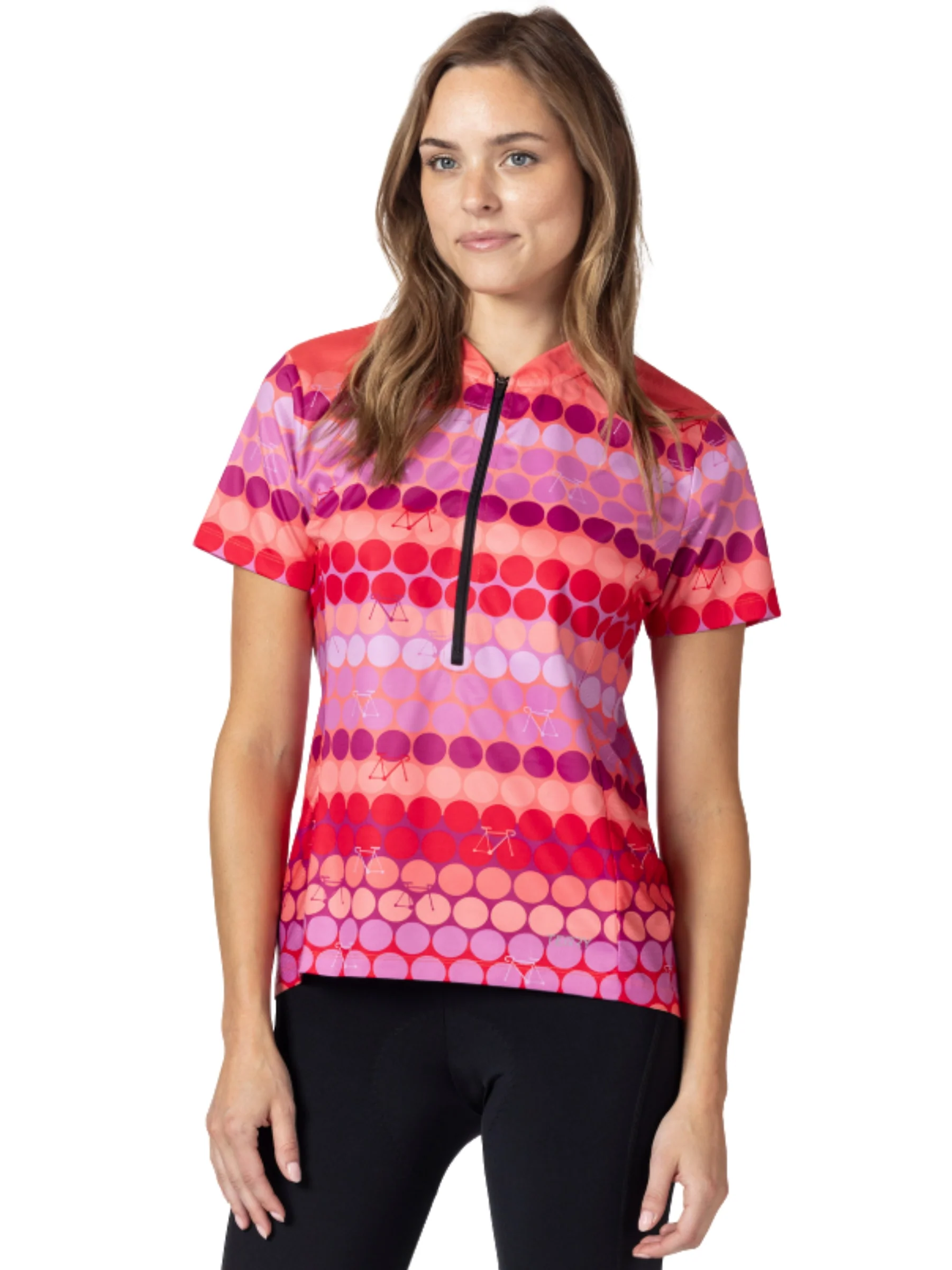 Maillot de vélo manches courtes Breakaway Mesh - Pink Dots – Image 2