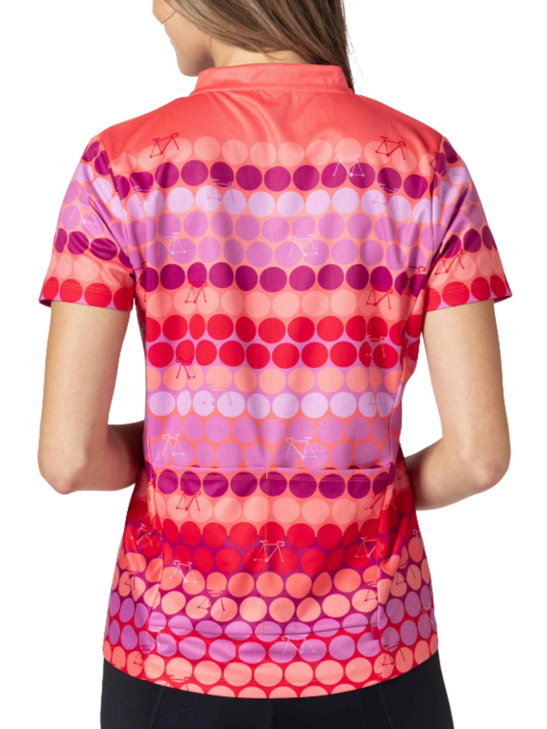 Maillot de vélo manches courtes Breakaway Mesh - Pink Dots – Image 3