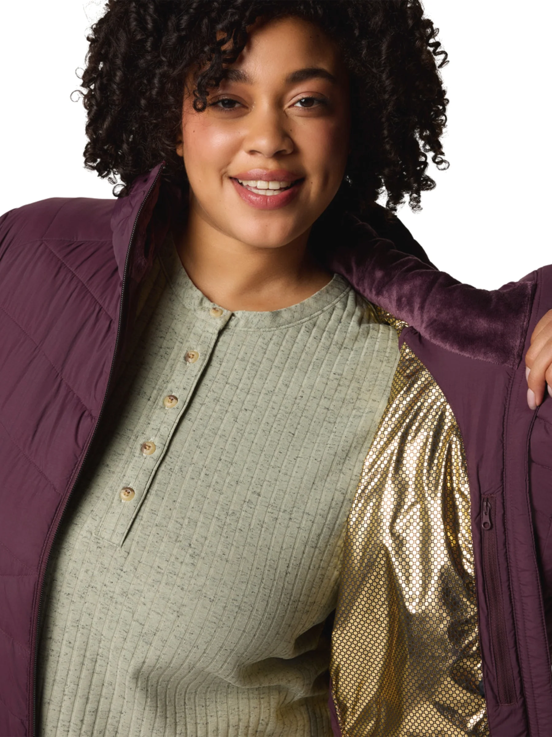 Manteau à Capuchon Joy Peak II Long Taille Plus - Moonvista – Image 2