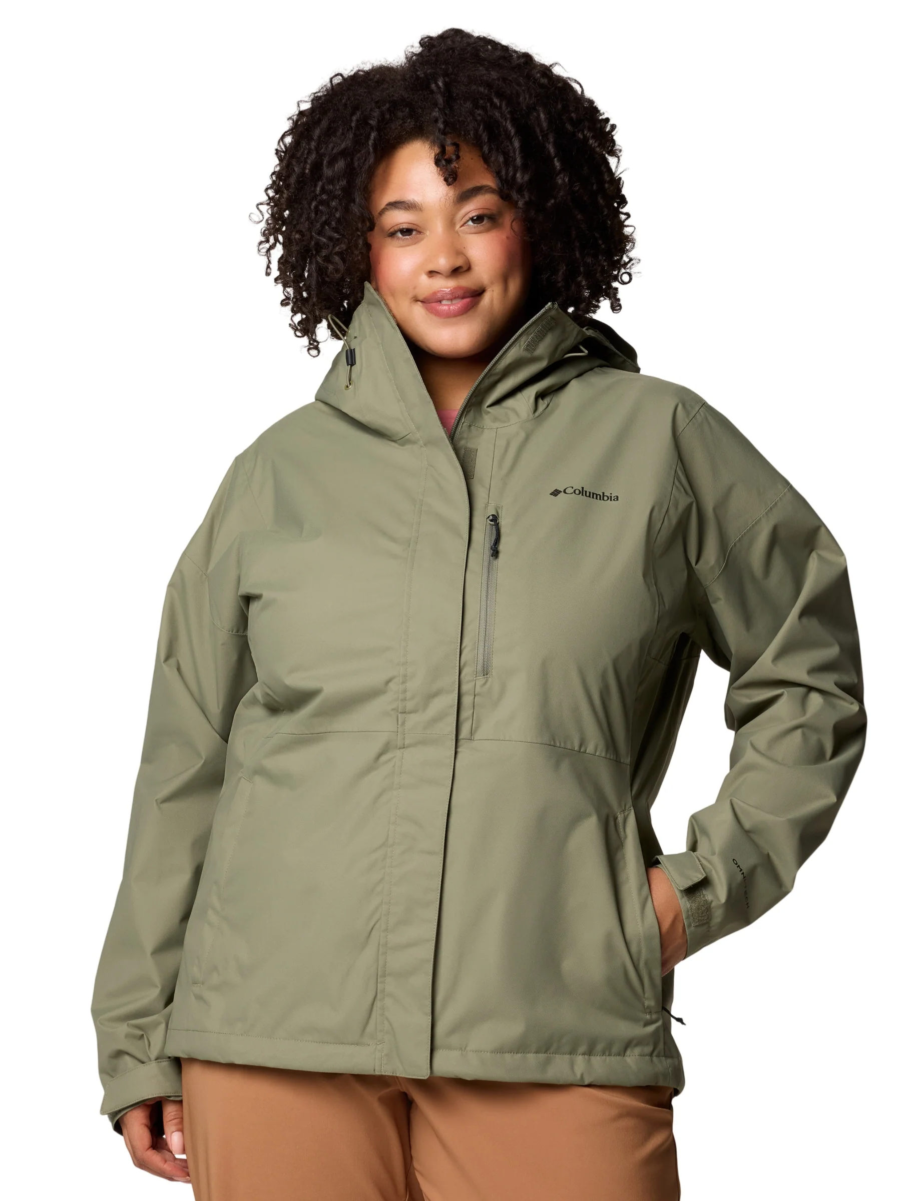 Manteau à Capuchon Hikebound II Taille Plus - Stone Green