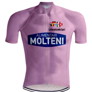 MAILLOT DE CYCLISME RÉTRO MOLTENI DE GIRO D'ITALIA ROSE - REDTED