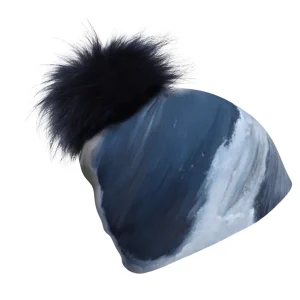 Tuque Golden Sea avec Pompon Amovible Marine (Marine) de Lalita'S Art Shop