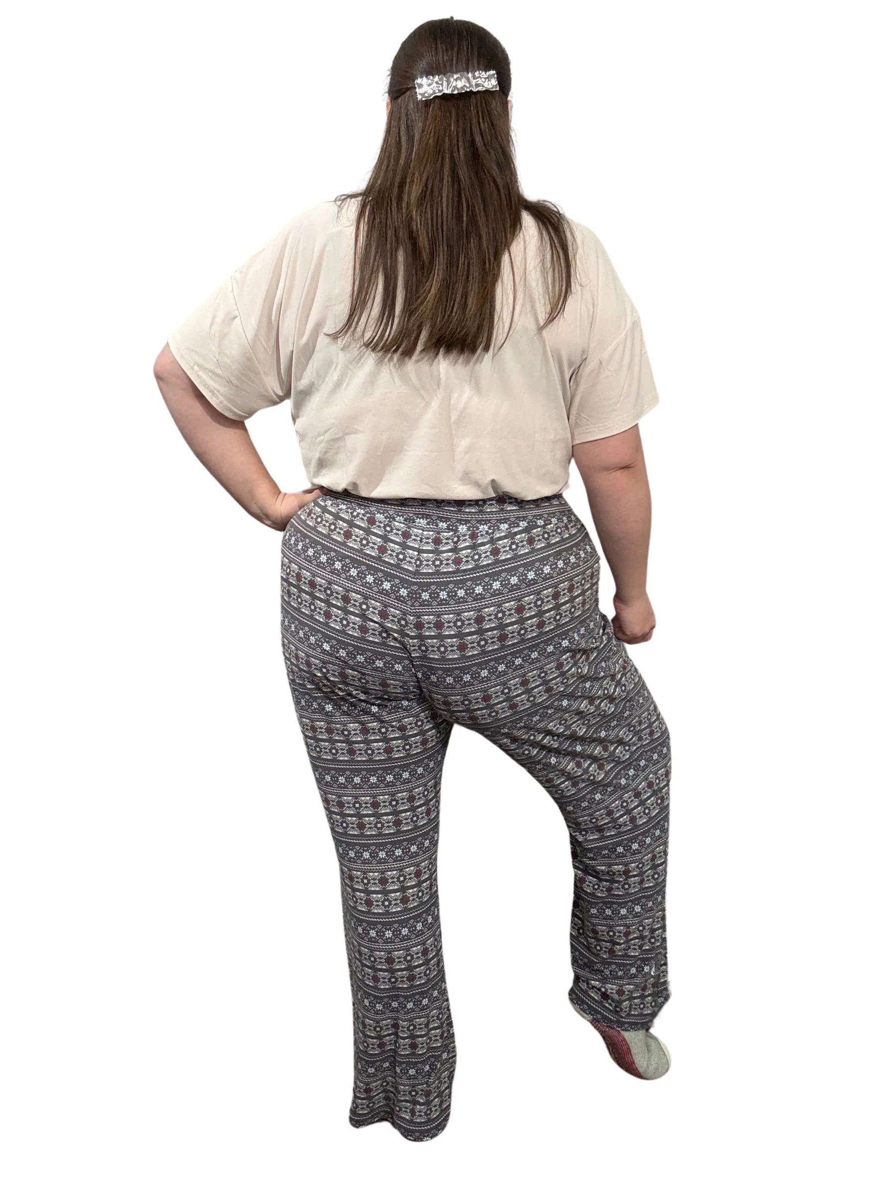 Pantalon Pyjama Taille Plus (Imprimé Charcoal) de Cool Girl – Image 3