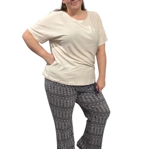 Pantalon Pyjama Taille Plus (Imprimé Charcoal) de Cool Girl