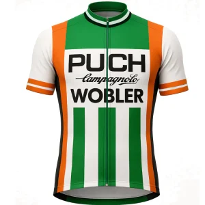 Maillot de Cyclisme rétro Puch Campagnolo Sem - Blanc/Vert