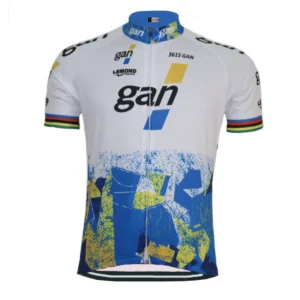Maillot de cyclisme rétro Gan - Blanc