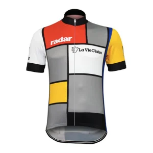 Maillot de cyclisme rétro La Vie Claire - Multicolore