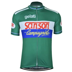 Maillot de cyclisme rétro Sanson - Vert