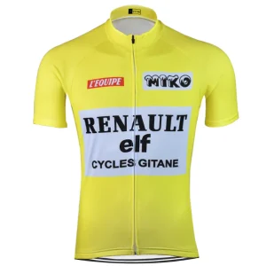 Maillot de Cyclisme rétro Renault - Jaune