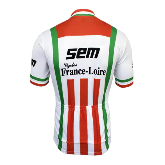 Maillot de cyclisme rétro Sem - Rouge/Blanc/Vert – Image 2