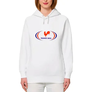 SweatshirtacapucheFemme-Pocheslaterales-CotonBio-France2023.jpgv1700658703 Sweatshirt à capuche Femme - Poches latérales - Coton BIO - France 2023