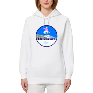 SweatshirtacapucheFemme-Pocheslaterales-CotonBio-LaClusazSnowW.jpgv1700658061 Sweatshirt à capuche Femme - Poches latérales - Coton BIO - La Clusaz Snow W