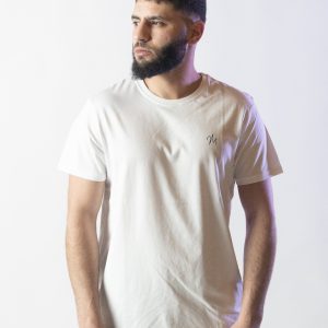 T-shirt en Coton Blanc à Col Rond – Modèle London