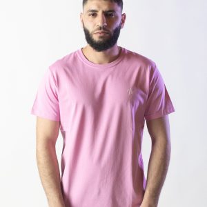 T-shirt en Coton Rose à Col Rond – Modèle London