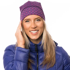 Tuque Sidonie - Bleu Nuit Mauve Magenta