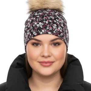Tuque_Papier_Peint_Rose_Pompon_Naturel_TF_2026P04_Rose_FLOCON_SPORT_2.jpgv1761258700 Tuque Papier Peint - Rose (Pompon Naturel)