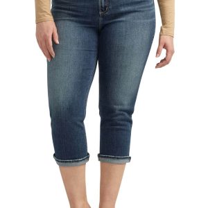 W44941CVS312-indigo_caprisilverjeansAvery_femme_tailleplus_devant.jpgv1715279525 Capri Avery Taille Plus de Silver Jeans