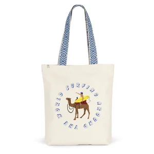 Tote bag Ethnique - Coton BIO - 38 x 42 cm - Surfing around the world