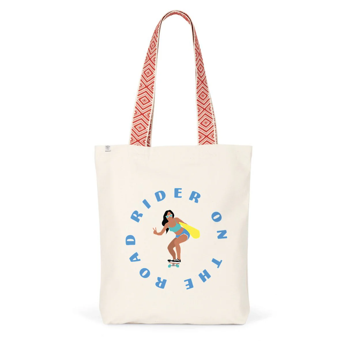 Tote bag Ethnique - Coton recyclé - Rider on the road – Image 2