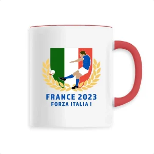 Mug céramique - Anse colorée - 330 ml - Italie