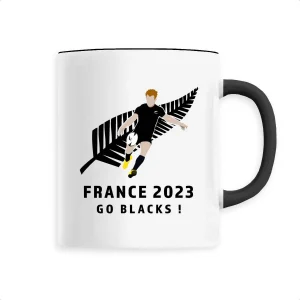 Mug céramique - Anse colorée - 330 ml - All blacks