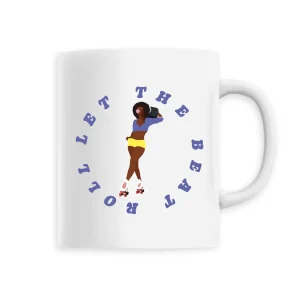 Mug céramique - Anse colorée - 330 ml - Let the beat roll