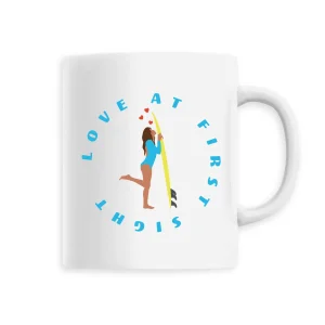 Mug céramique - Anse colorée - 330 ml - Love at first sight