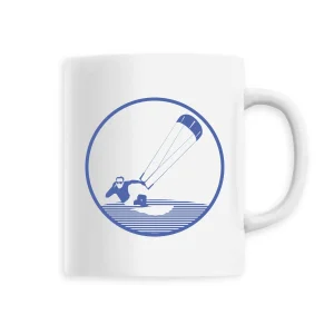 Mug céramique - Anse colorée - 330 ml - Kitesurf H