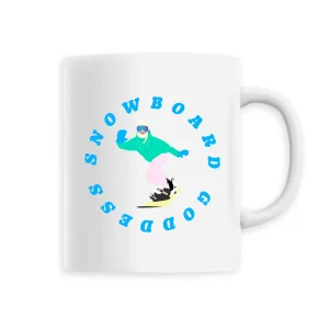 Mug céramique - Anse colorée - 330 ml - Snowboard goddess