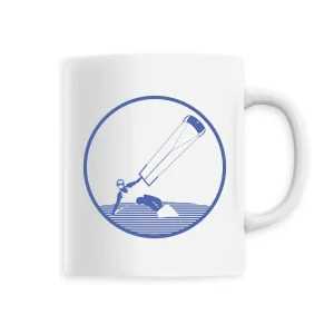 Mug céramique - Anse colorée - 330 ml - Kitesurf W