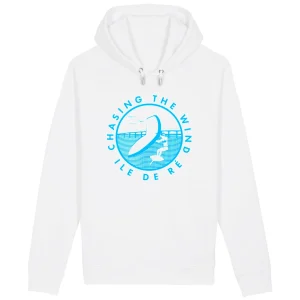face_blanc_1124265293_4ce403cf-4691-48d9-8efd-a770c63e8f26.jpgv1702499948 Sweatshirt à capuche Femme - Poches latérales - Coton Bio - Chasing the wind wingfoil W