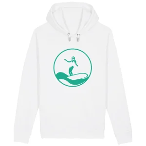 Sweatshirt à capuche Femme - Poches latérales - Coton Organique - Surf W