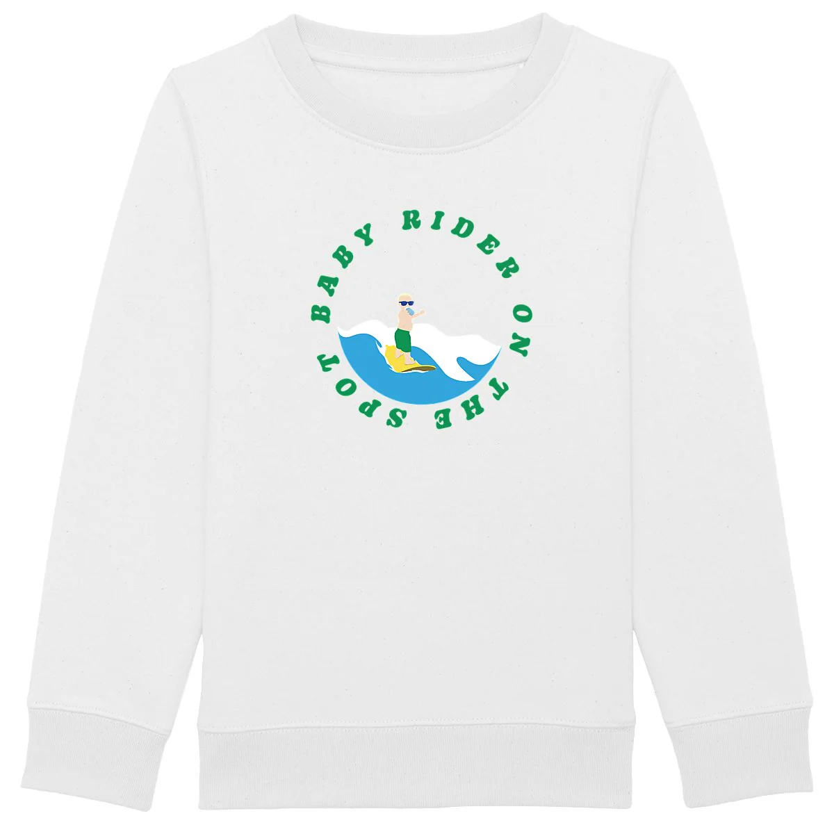 Sweatshirt Enfant - Garçon - Épais - Coton BIO - Baby rider on the spot – Image 2