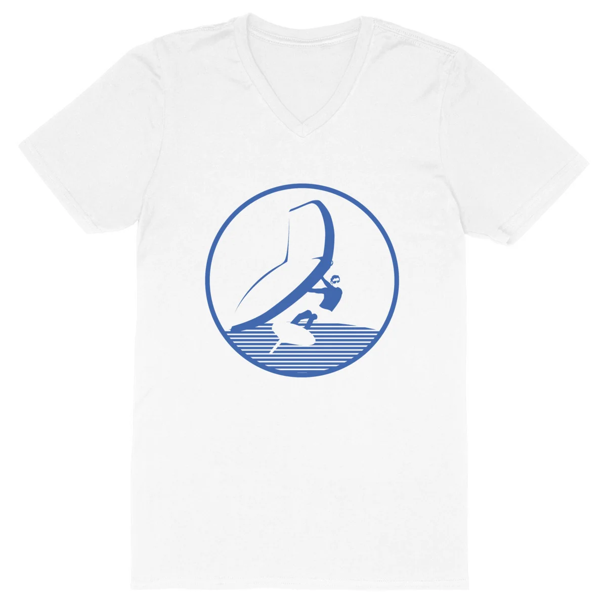 T-shirt Homme - Col V - 100 % coton bio - Wing Foil – Image 2