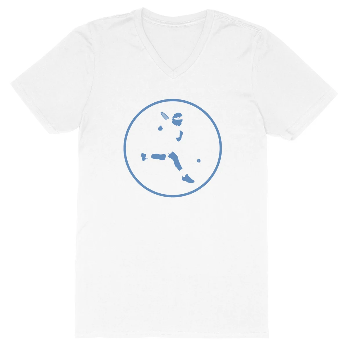 T-shirt Homme - Col V - 100% Coton BIO - Tennis H – Image 2